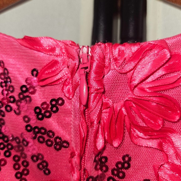 Rare Edition Fuschia Magenta Pink Girls Christmas Valentine's Dress  Ribbon 4T - Picture 8 of 12